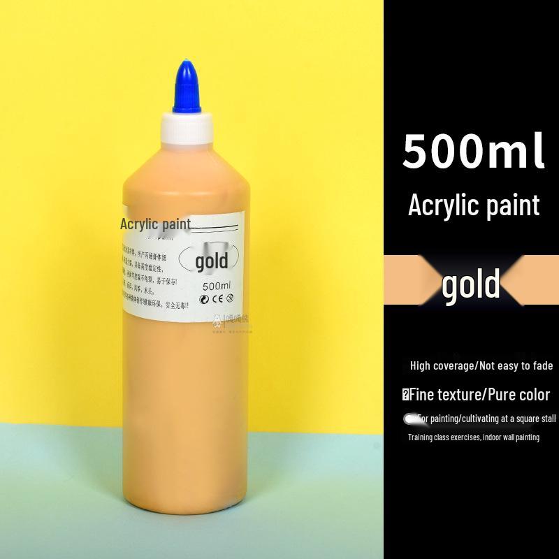 500ml Acrylic Paint for Children's Graffiti and Plaster Dolls - Ideal for Kindergarten Art Projects
