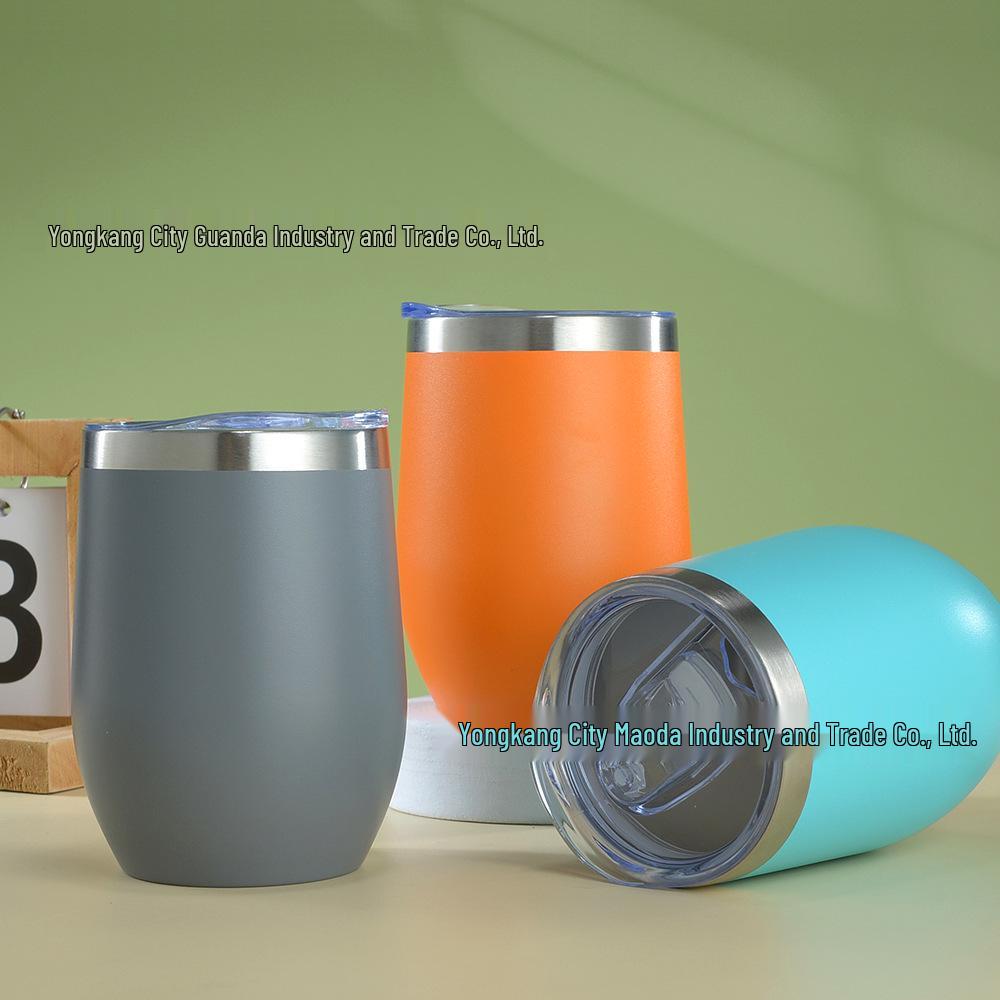 12oz Isolierter Eierschalenbecher | doppelwandiger Edelstahl Rotwein-Tumbler