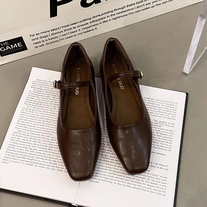 Fashion Print Women Loafers Flats Fashion Shallow Shoes 2025 Spring Ladies Elegant Soft Sole Mary Jane Shoes