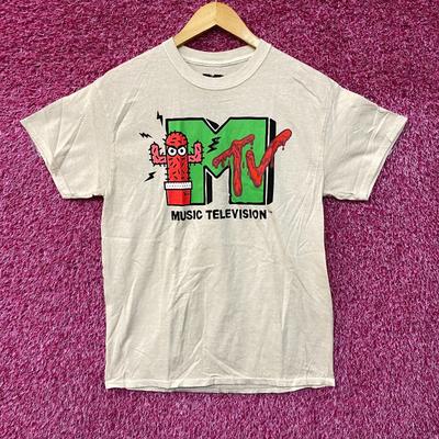 T-shirt Beige con Logo Cactus di MTV Music Television