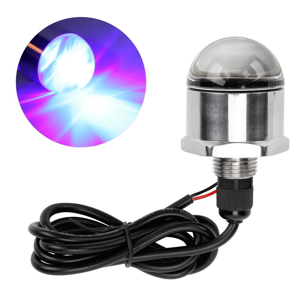12V Blue 9LED Drain Plug Light 1200lm 1 2in NPT Thread Underwater Lamp for Marine Boat Yacht