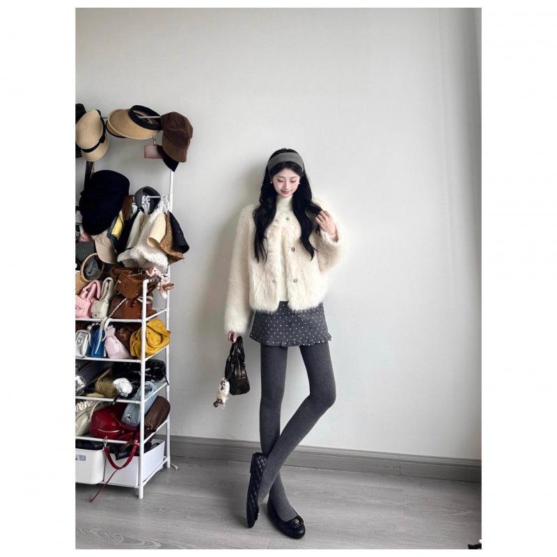 

2025 New French Chic Women s Plush Winter Jacket - Petite & Plus Sizes Small белый