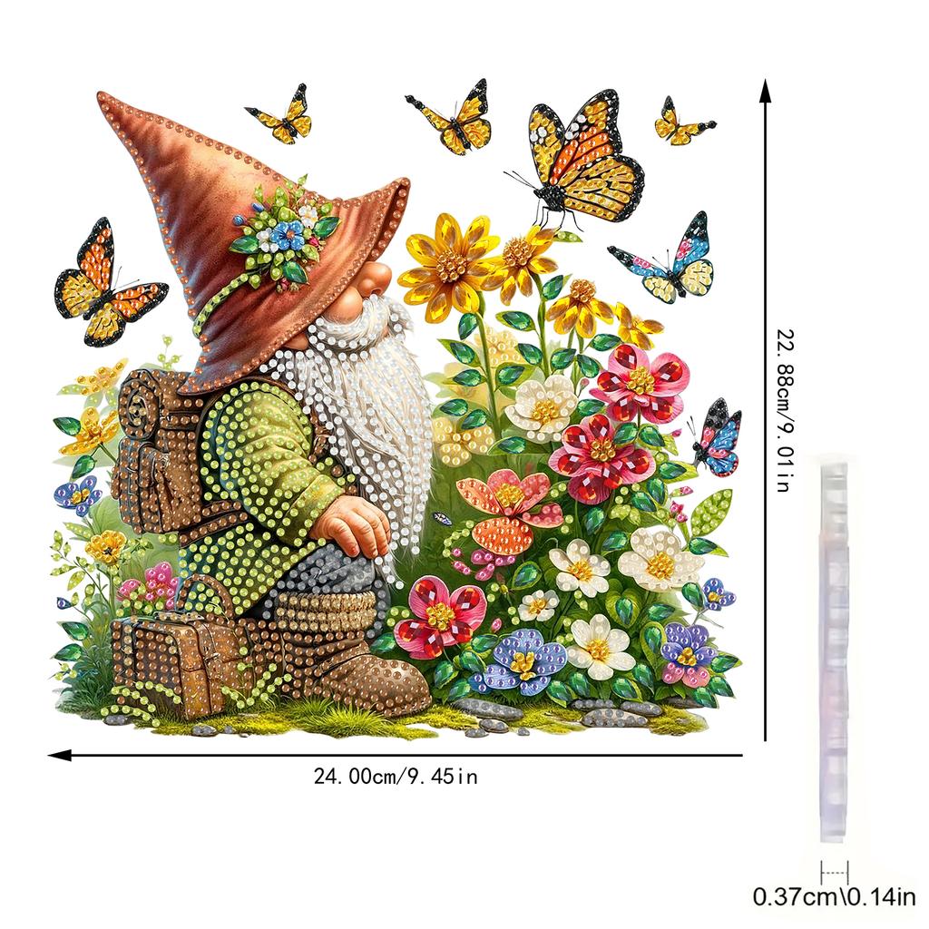 Flower 2D Flat DIY Acrylic Diamond Art Pendant Special Shape Diamond Painting Charms Kits for Living Room Home Office Decoration