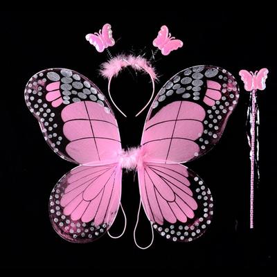 Simulation Butterfly Children Costume Props 2-8year Princess Butterfly Wings Sets Tutu Skirt Headband Butterfly Skirt Suit