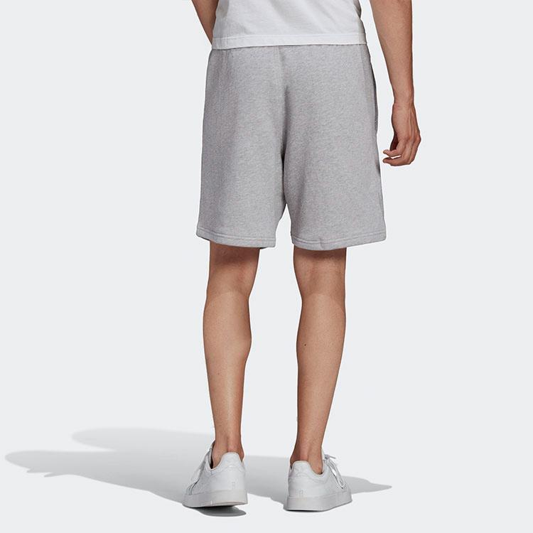 Adidas Originals Essential Embroidered Logo Mid-Waist Solid Casual Sports Shorts Men Bottoms Grey GD2555