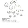9 Paires Boucles d'Oreilles Créoles Argent Brillant Miroir Cœurs Poli Zirconium Cubique Perles Synthétiques Design Géométrique Boucles d'Oreilles Soirée Rendez-vous