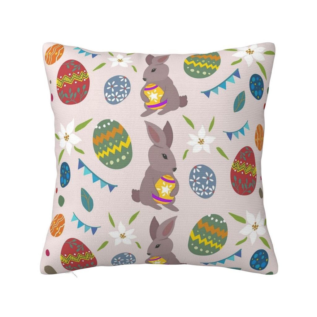 Easter Rabbit Bunny Pillowcases Sofa Cute Cushion Cover Funny Home Decoration Throw Pillow Case 40*40