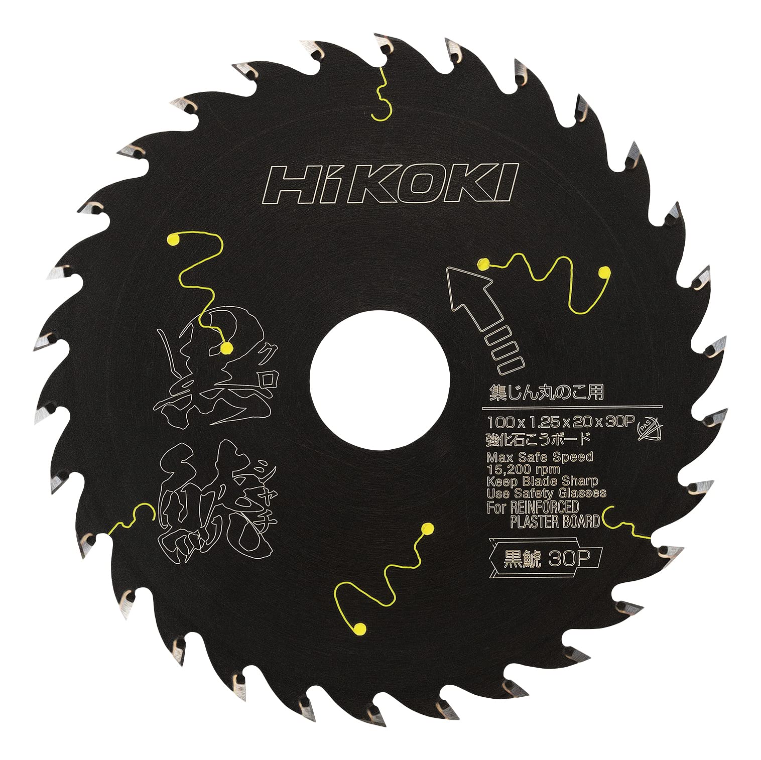 

HiKOKI Hitachi Super Tip Saw Black Shachi for Reinforced Gypsum 100 x (formerly Koki) Board, 30P, 0037-8260 чорний