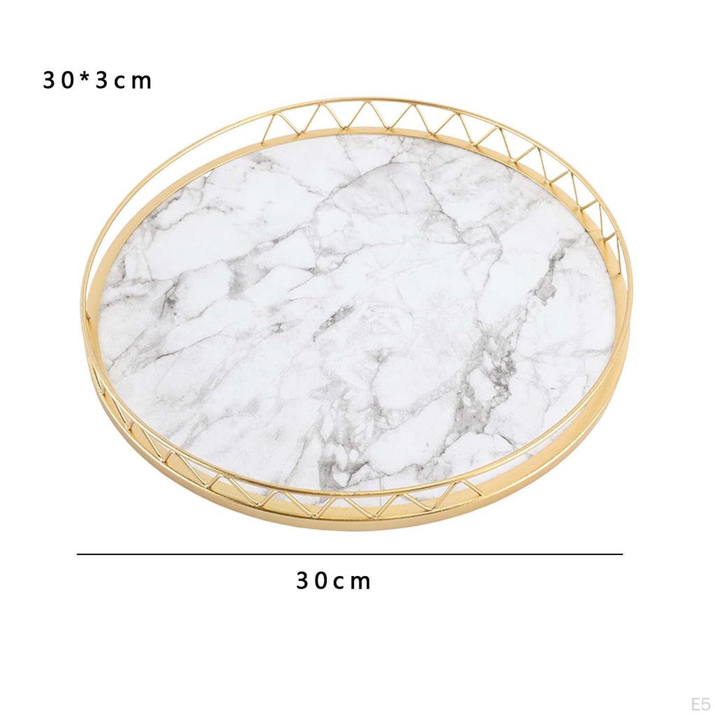 Desk Organizer Tray Marble Texture Cup And Mug Holder Cupcake Plates Home Solution Vanity