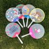 50Pcs 5cm Cute Mini Transparent Blank Fan Child Kids DIY Art Fan Wedding Birthday Party Favors Girlfriend Boyfriend Ideas Gift