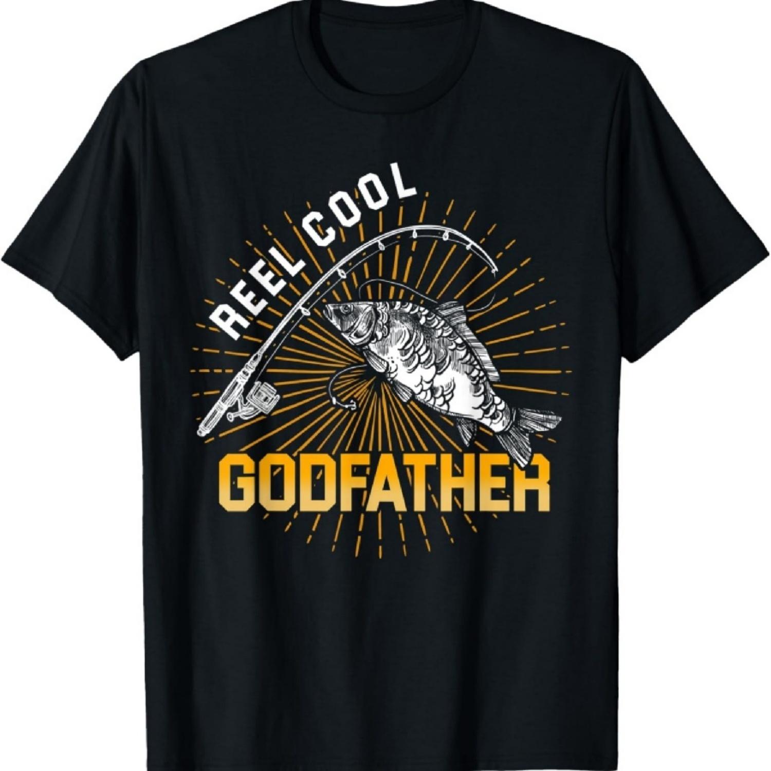 Мужская футболка Reel Cool Godfather Подарки на День отца для Рыбака Крестного отца XXXXXL чёрный