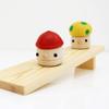 Toy Komama Donguri no Saka Set Roll Acorn Mushroom Acorn Saka Elementary School Made in Japan (Small) (Acorn 1, 1, 1) [Wooden Toy]