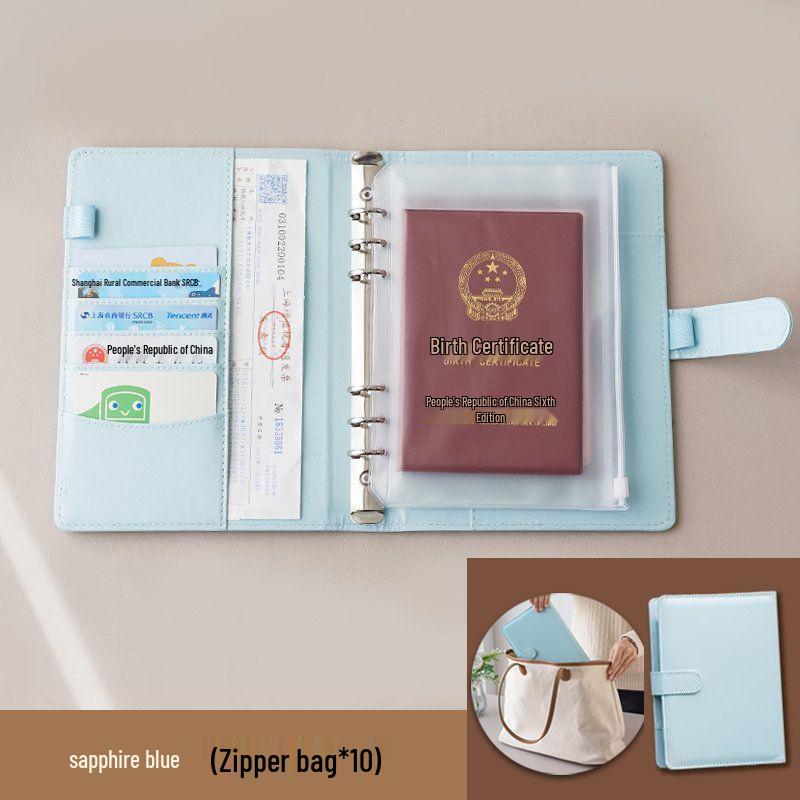 Portable Document Organizer: Card Holder, Vaccine Book, Birth Certificate, Passport, and ID Storage Bag.