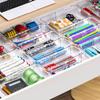 Transparent Drawer Partition Storage Box Freely Extendable and Stackable Storage Box Desktop for Organizing Sundries Storage Compartment Box