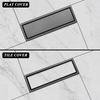 Brushed Rose Gold Floor Drain SUS304 Floor Conceal Drain 30CM/60CM Long Drainage Channel Drain for Hotel Bathroom Kitchen Floor