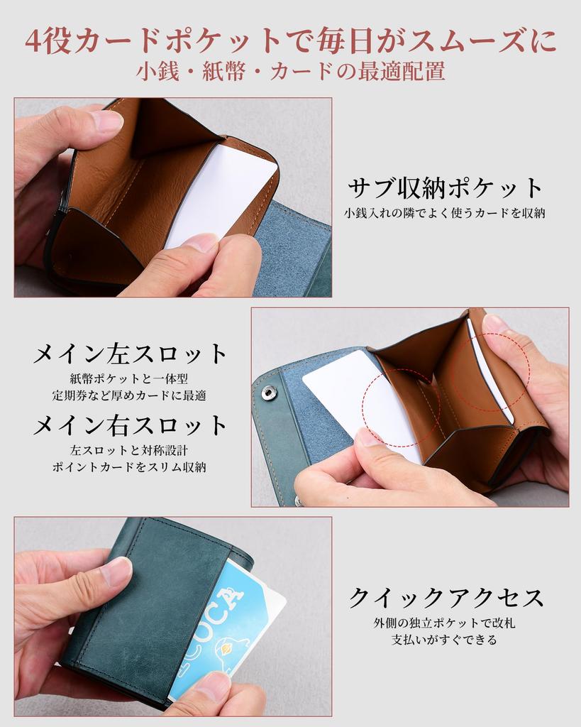 Modiko Bifold Genuine Pueblo Large Small Wallet for Increases Financial Popular Gift Men's Wallet, Leather, Compact, Capacity, Soft, Men, Luck,