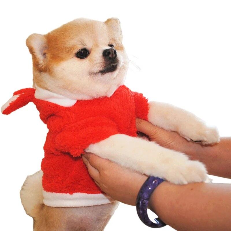 Warme Fleece Haustier Hundekleidung für kleine Hunde Mantel Jacke Hoodie Kostüm Mops Chihuahua Niedliches Kaninchen Cosplay Kleidung Outfits