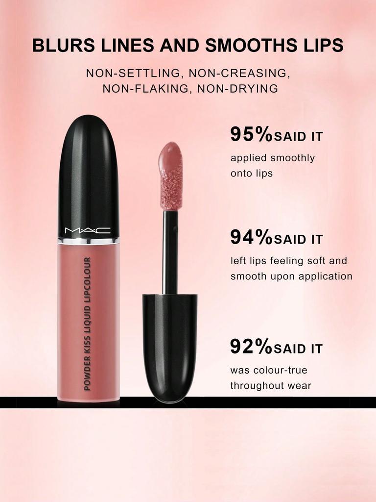 M·A·C Powder Kiss Liquid Lipcolour 975 Ruby Boo (Vivid Blue-Red) - 5ml