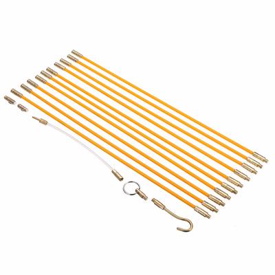 10pcs Fiberglass Cable Running Rods Kit Fish Tape Electrical Wire Coaxial
