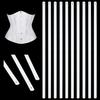BENECREAT 10pcs White Metal Boning, 9.84 X 0.24 Inch Corset Strips White Webbing Boning for Bridal Dress Bustle Handmade Craft Wedding Dresses DIY
