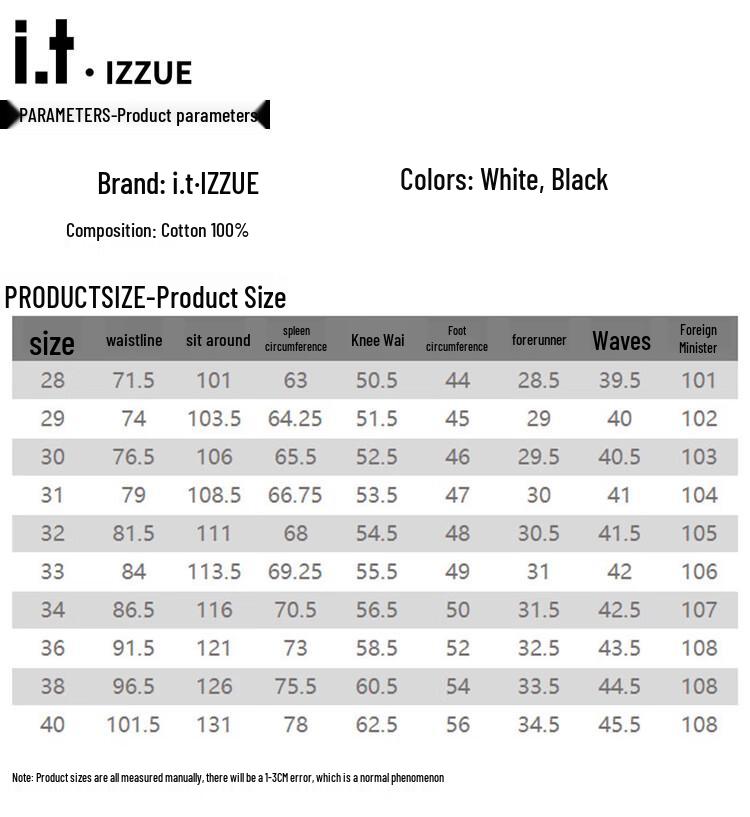 Izzue It Men's Loose Straight Leg Cotton Denim Jeans