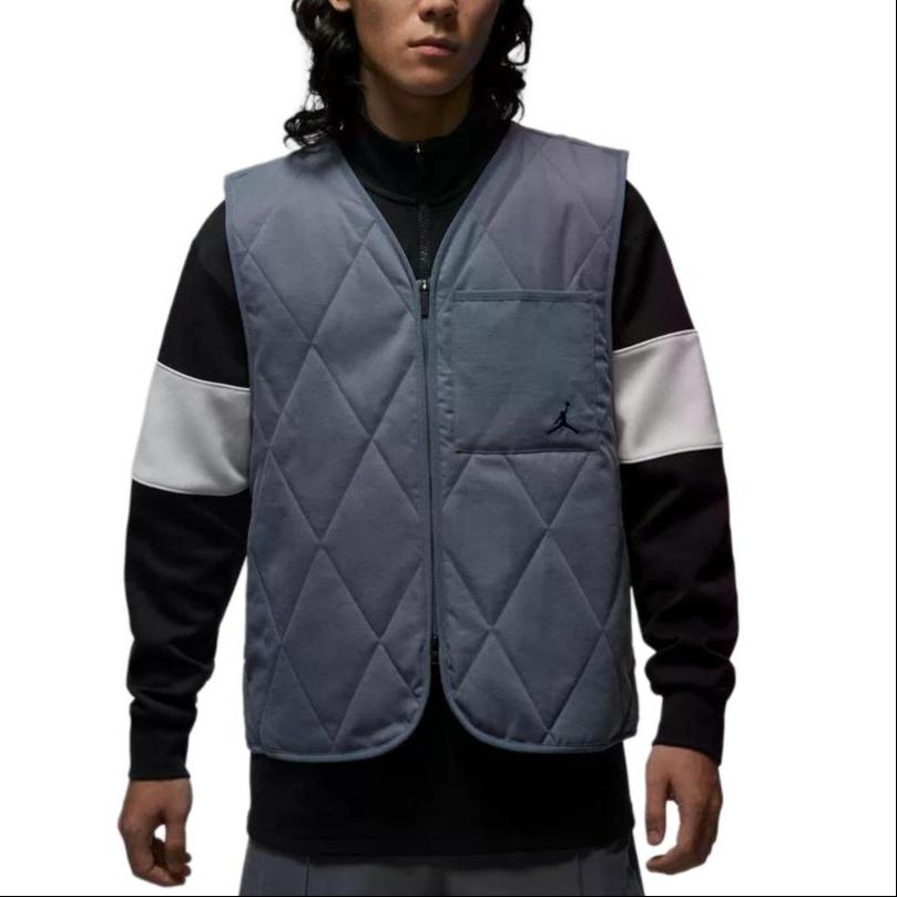 Air Jordan Sport Therma-Fit Gold Vest Light Carbon Men s HQ8680-075 L