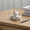 Lesende Katze Ornament, 3D-gedruckte Schreibtischdekoration mit Brille & Buch, Multifunktionaler Handy-Ständer Halter Buchstütze, Eco PLA Heimdekoration Geschenk für Buchliebhaber