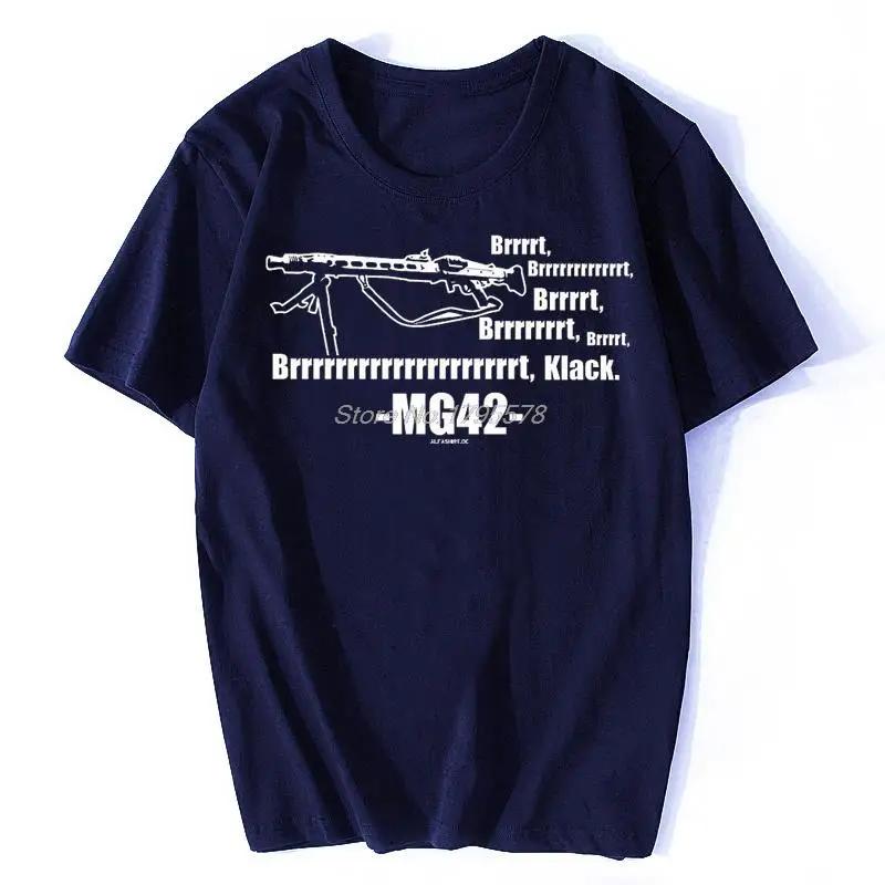 Mg42 Sound Machine Gun 42 MG Fun Humour Sound T-Shirt Tshirt Cotton Tees Tops Harajuku Streetwear