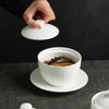 Eintopf-Tasse, High-End Hotelgeschirr, Restaurant-Spezialität Wasserdicht Vogelnester, Suppenflügelbecher mit Deckel, Chinesische Gedämpfte Eierschale für eine Person
