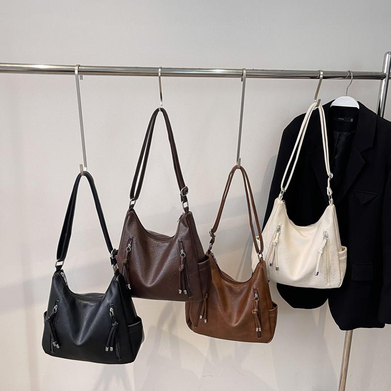 PU Zipper Fashi Tote Bags High Quality Large Capacity Versatile 2026 New Bags for Women Autumn Commuting Shoulder Bags