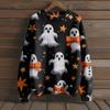 Men's Long Sleeve Pullover Sweater Casual Halloween Print Knit Oversized Sweater