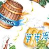 48 Pcs Oktoberfest Hanging Swirl Decorations Beer Festival Hanging Spiral Streamer Ceiling Decor for Oktoberfest Themed Party Supplies