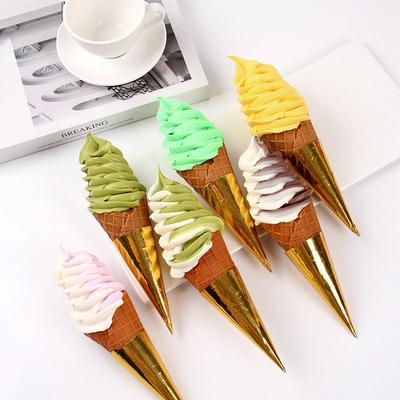 Fake Ice Cream Display: Crispy Cone Ornament & Photography Prop
