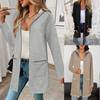 Felpa da donna con cappuccio e zip tinta unita, giacca casual