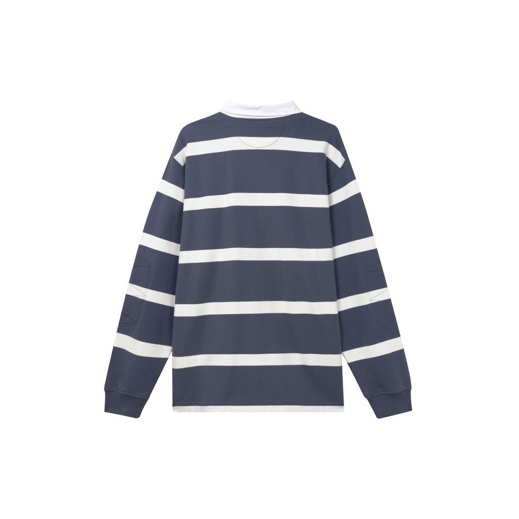 Nike Color-Block Striped Casual Long-Sleeve Polo With Logo Embroidery Men Tops Lightning-Blue FN3123-437