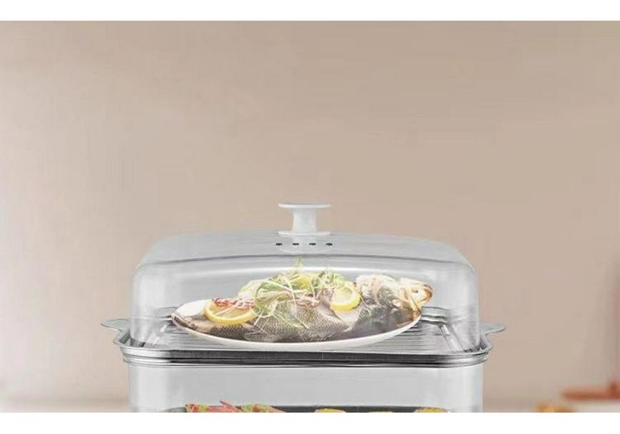 Smart Electric Steamer: Multi-functional, Three-layer Breakfast Maker with Temperature Control and Auto Power Off