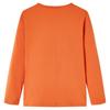 Kids Long Sleeve T Shirt Dark Orange Size 92