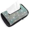 Diamond Studded Car Tissue Holder - Sun Visor & Armrest Mount, Luxurious Pull-out Design, Cute & Convenient In-Car Accessory