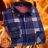 Men's Long-sleeved Double-sided Fleece Plaid Shirts Winter New Plus Fleece Thickening Warm Business Casual Fashion Male Clothes