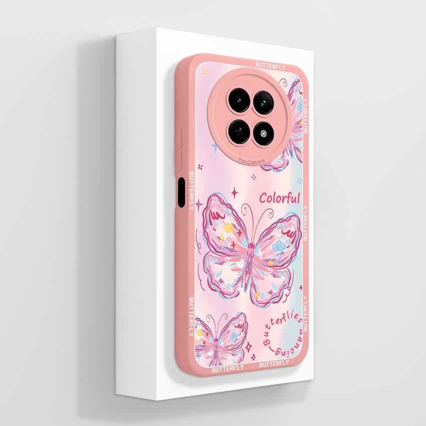 Case For Oppo Realme 12 13 14 P1 P2 Pro 14T 12X Phone Bags Cute Bear Paw Patterns Liquid Silicone Upgraded Dustproof Protective Shell For Oppo Housing