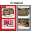 Large Outdoor Rectangular Wooden Planter Box for Flowers and Vegetables