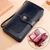 Genuine Leather RFID Women's Long Wallet with Wax Finish