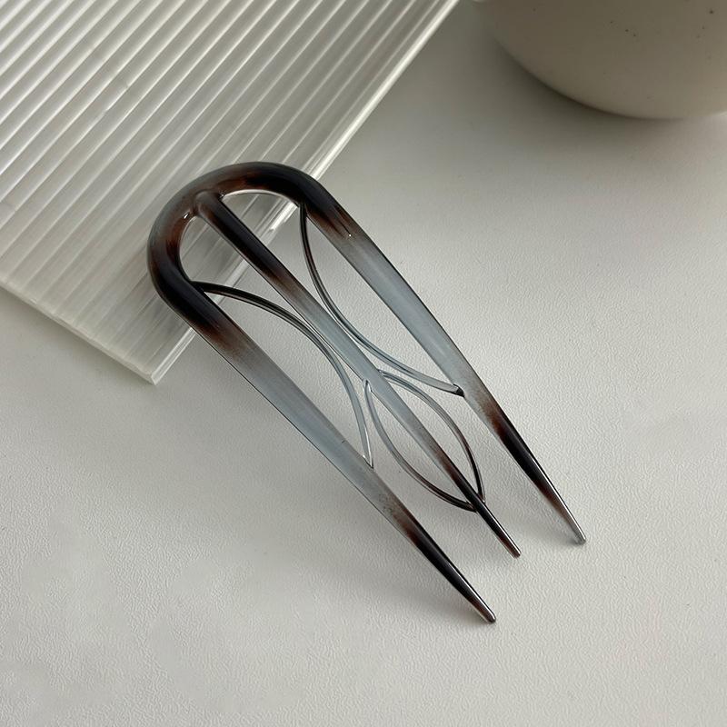 1 st U-formad hästsvanshårnål ins lat stil enkel temperament vinägerhårnål bollhuvudhårnål