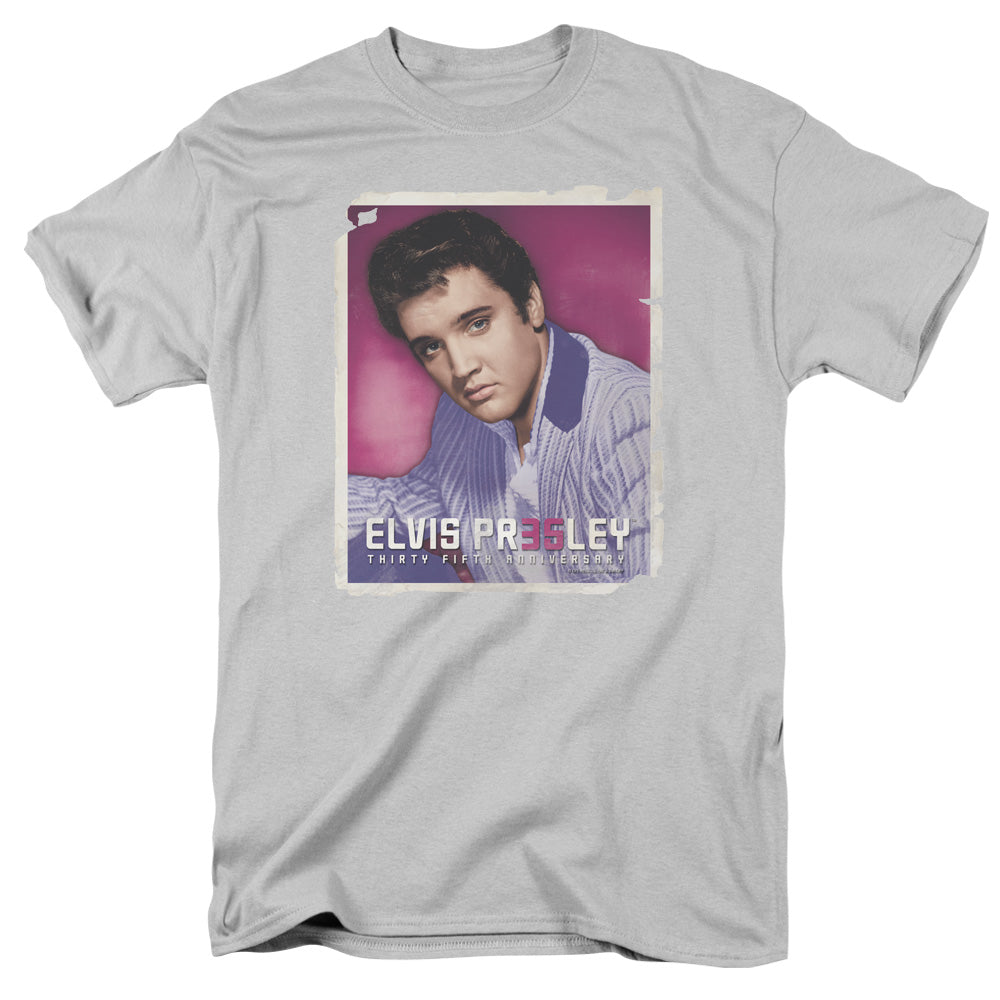 Elvis Presley 35 Jacket Mens T Shirt Silver Officially Licensed M