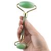 Scraping Plate Natural Jade Set Heart Shaped Crystal Double End Roller Facial Massage For Soothing Face Neck Body Muscles Fine Lines and Wrinkles