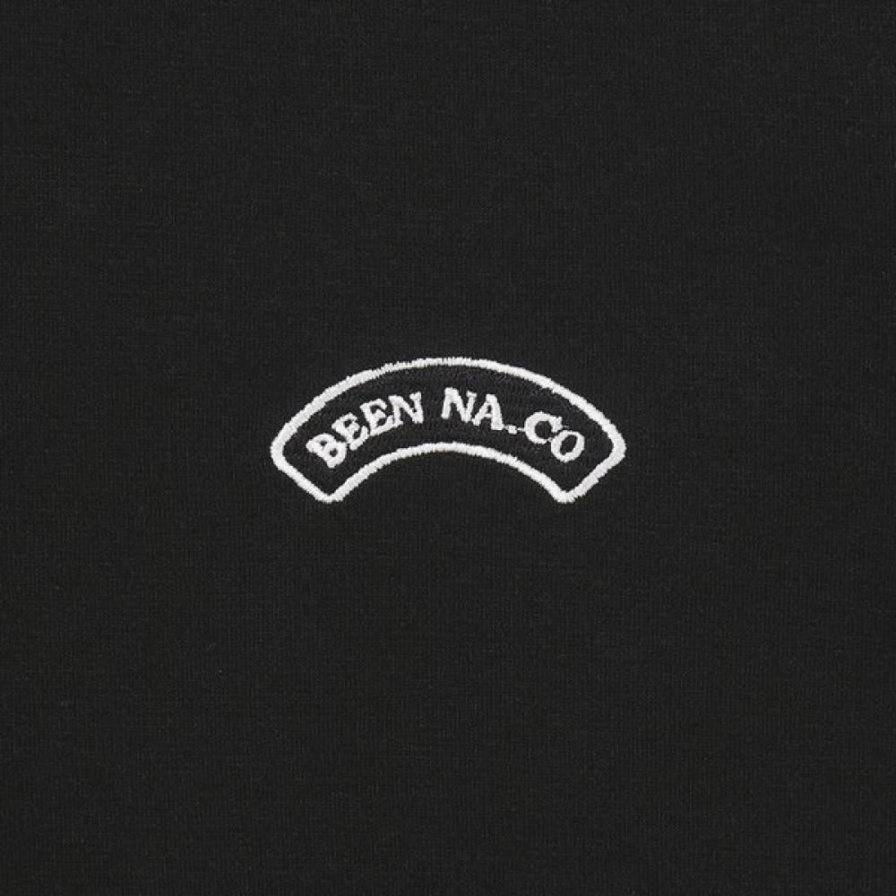 The Coffee Bean   Teeblatt Schwarzes Logo Stickerei Kurzarm T-Shirt ba13Ts06bk