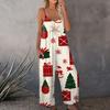Bedruckter Damen-Overall, lässig, lockerer, verstellbarer Straps-Overall