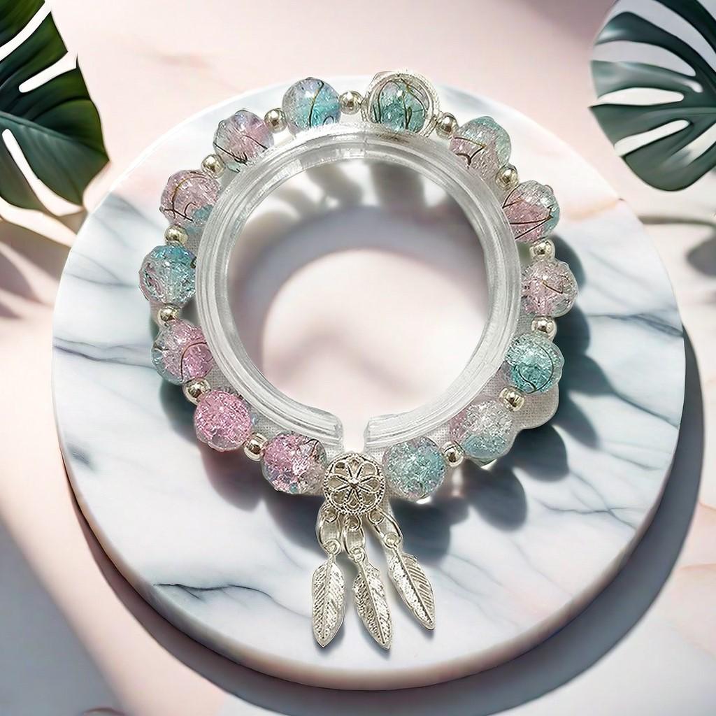 Daisy Popcorn Beaded Bracelet: Elegant Women's Hand Jewelry