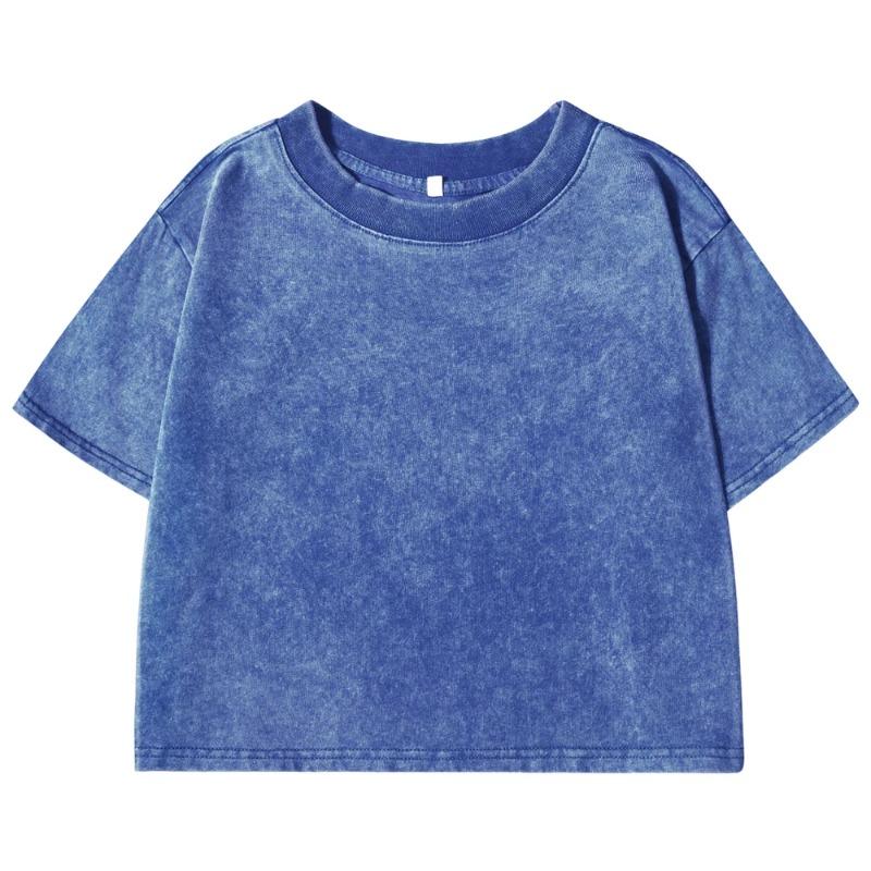 

Однотонная тонкая стираная футболка женская модная мягкая хлопковая футболка повседневная спортивная с коротким рукавом крутая ретро одежда женская XXL синий