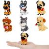 LULUFUN Dog Micro Block Animal Toys, Set of 6, Mini Blocks, Pet Dog Building Set, DIY Model, Gift for Men and Women, Birthday, Christmas, Cute